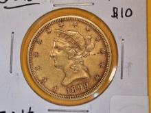 GOLD! Nice 1899 Gold Ten Dollar Liberty Head Eagle