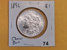 Choice Brilliant Uncirculated Plus 1896 Morgan Dollar