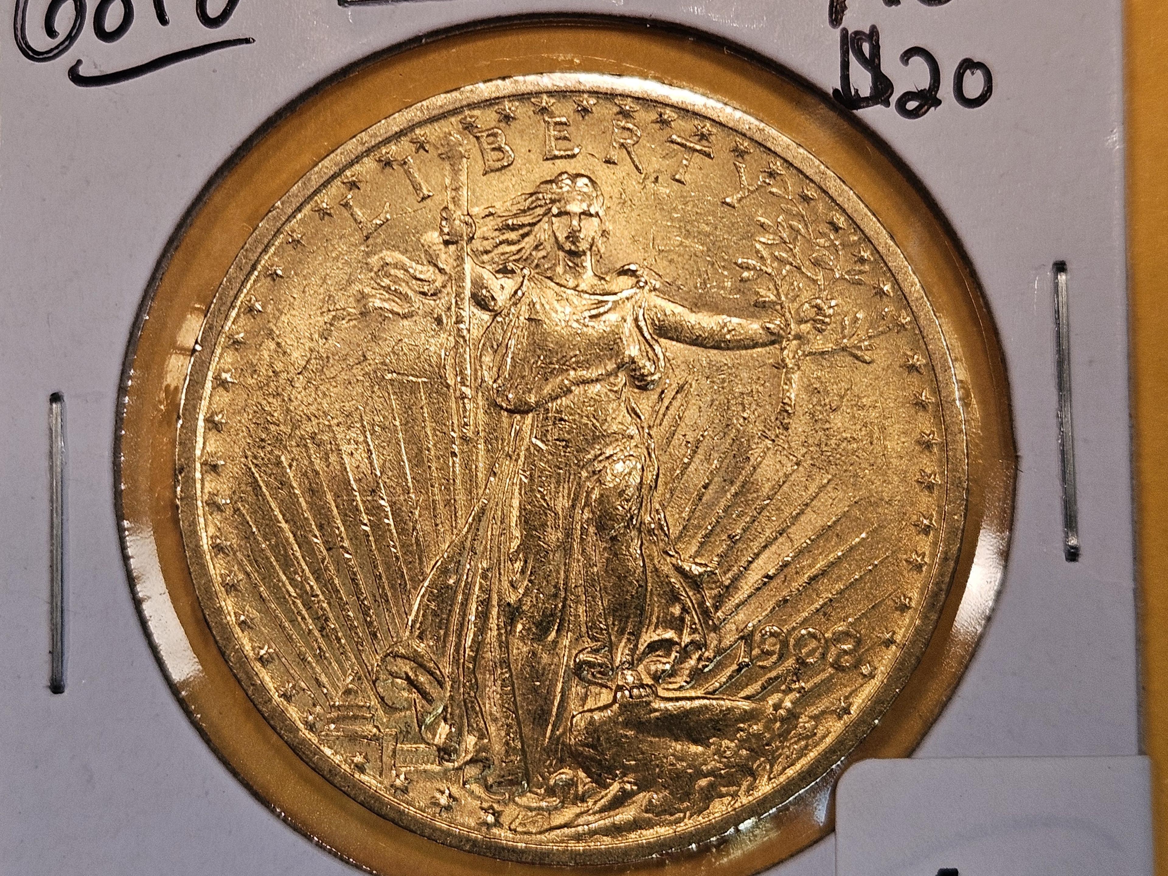 GOLD! Brilliant Uncirculated 1908 Saint Gaudens $20 Double Eagle