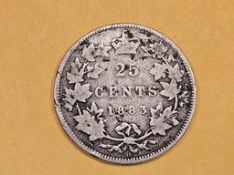 1883 Canada 25 cents