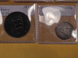 Five old mixed World coins