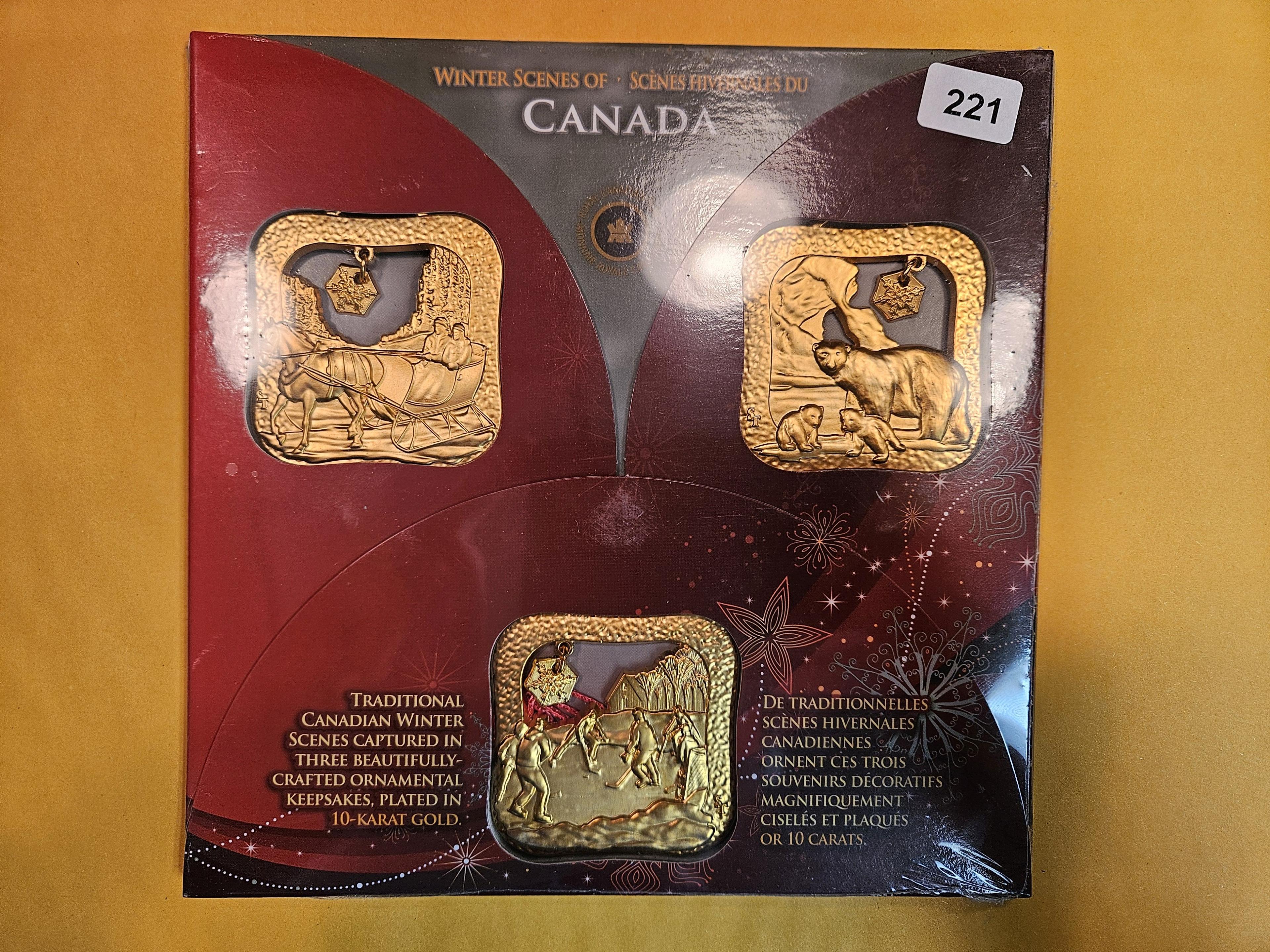 Super Cool 2008 Winter Scenes of Canada Ornamental Set