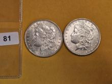 1881 and 1889 Morgan Dollars