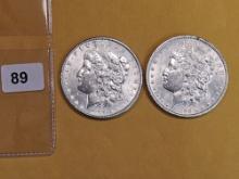 1889 and 1896 Morgan Dollars