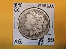 ** KEY DATE ** 1890-CC Morgan Dollar