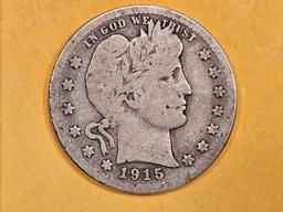 Semi-key 1915-S Barber Quarter