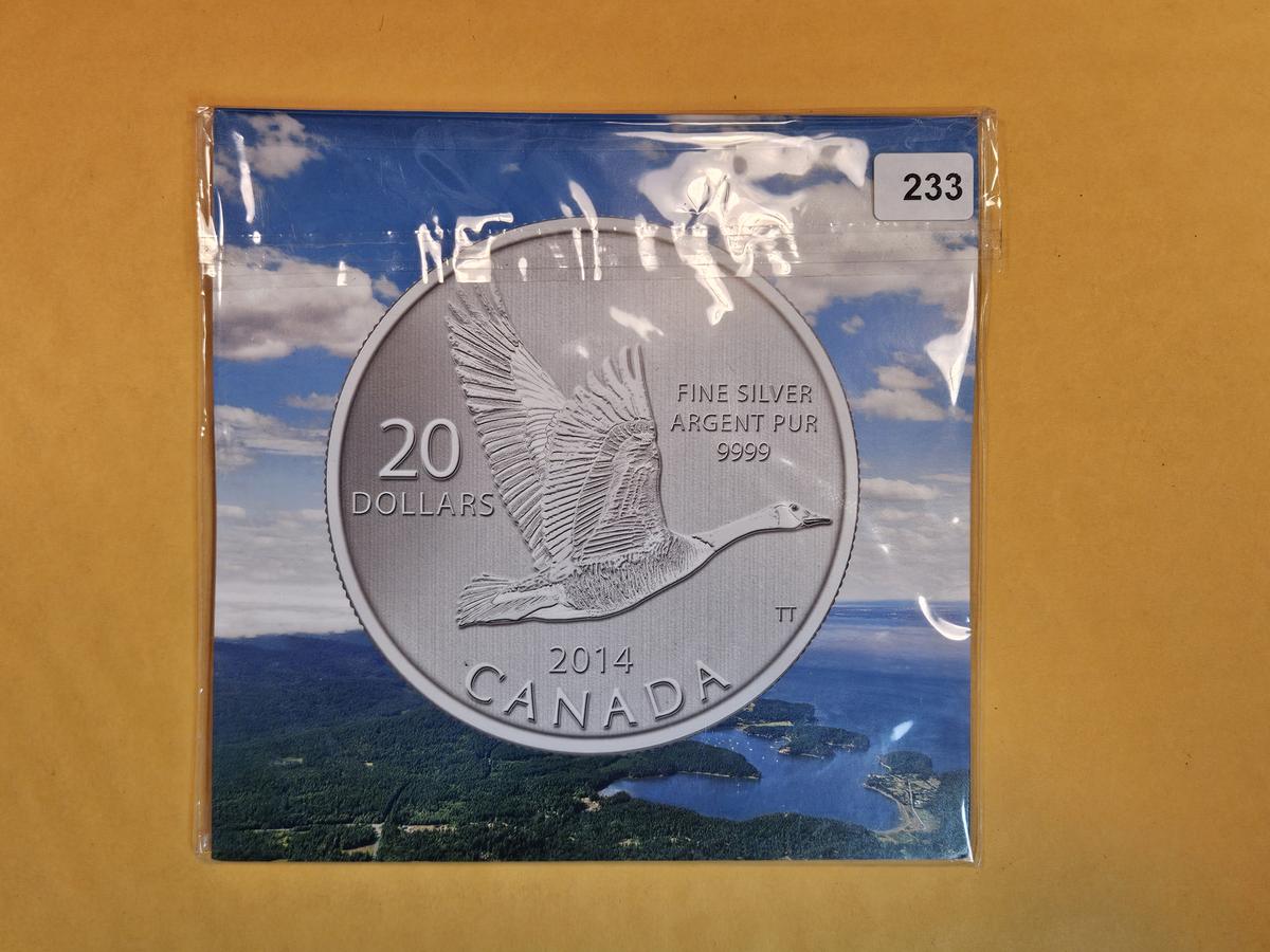 GEM BU 2014 Canada silver Twenty Dollars