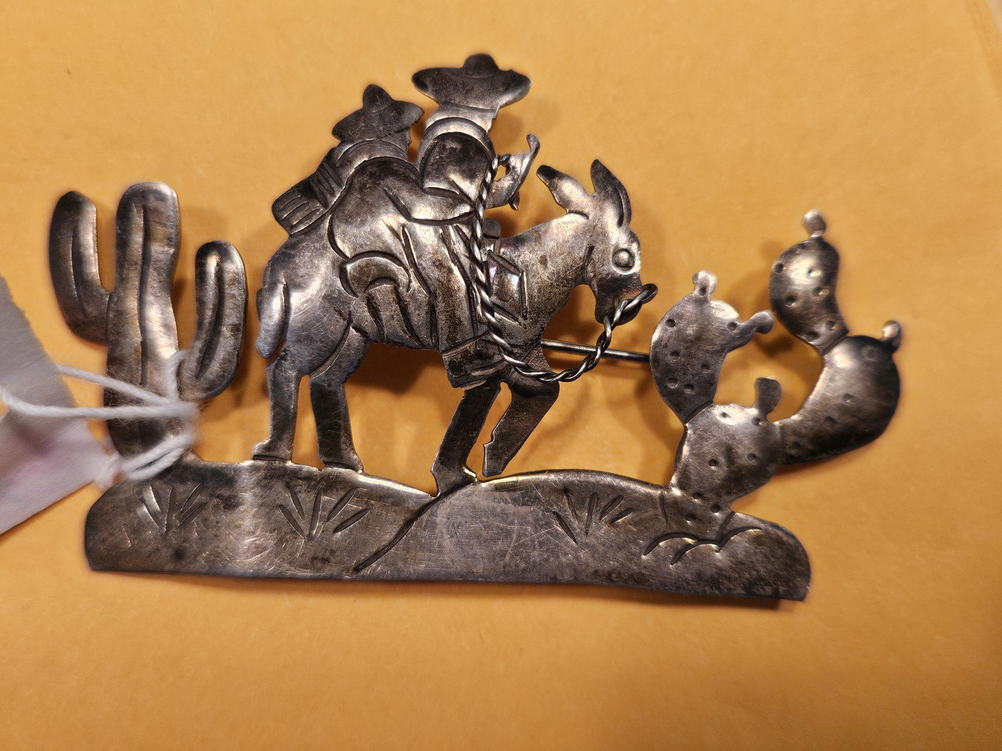 Cool Vintage silver Mexican Pin