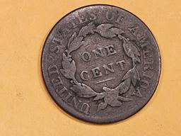 Overdate! 1819/8 Coronet Head large Cent in Good