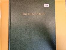 Early Lincoln Wheat cent album in old green Whitman folder