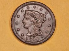 1850 Braided Hair Large Cent