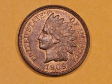 Choice Brilliant Uncirculated 1909 Indian Cent