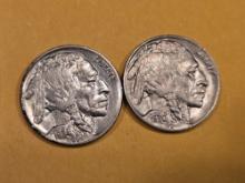 Two CHOICE Brilliant Uncirculated Buffalo Nickels