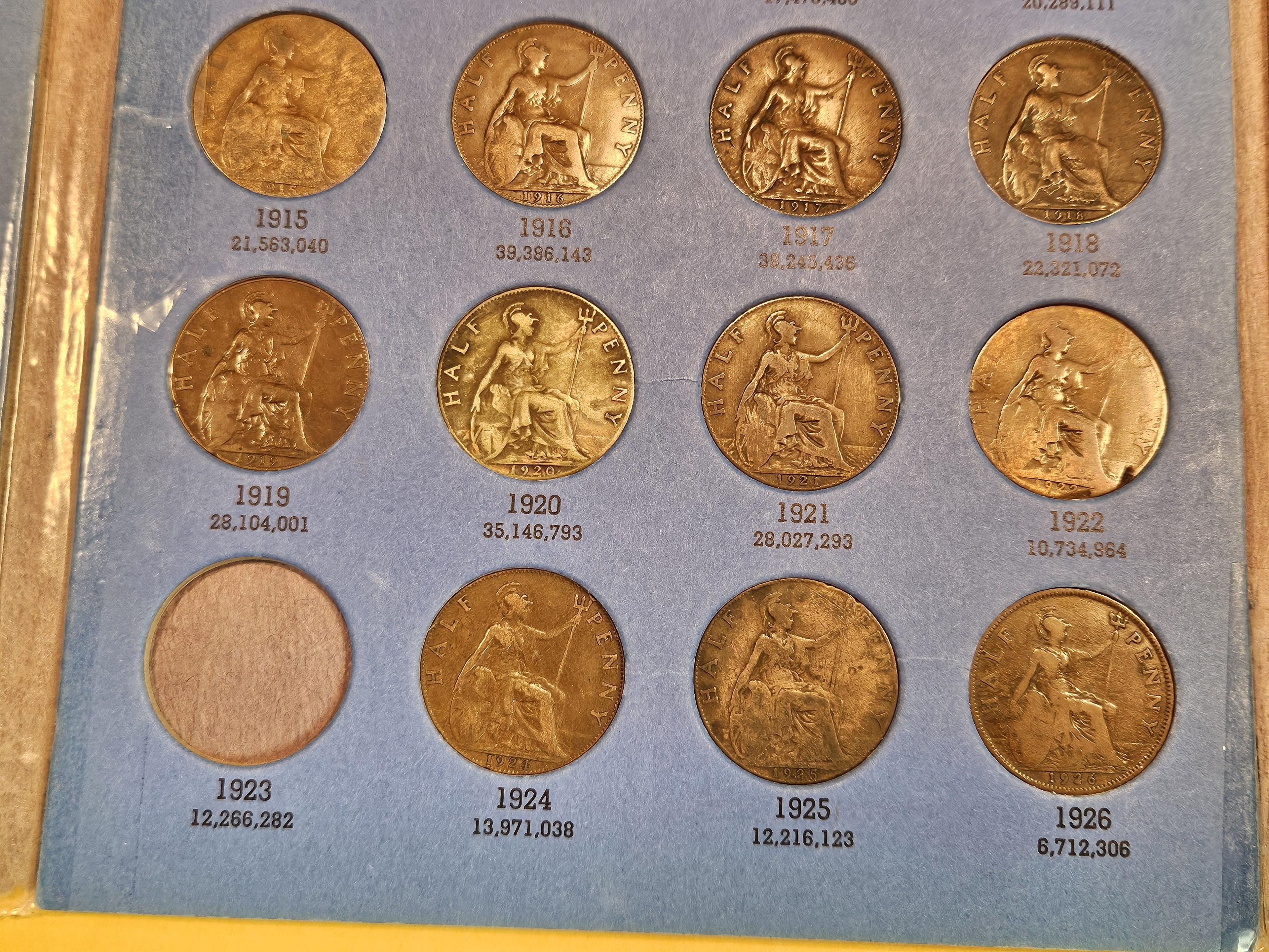 Near complete Great Britain penny album