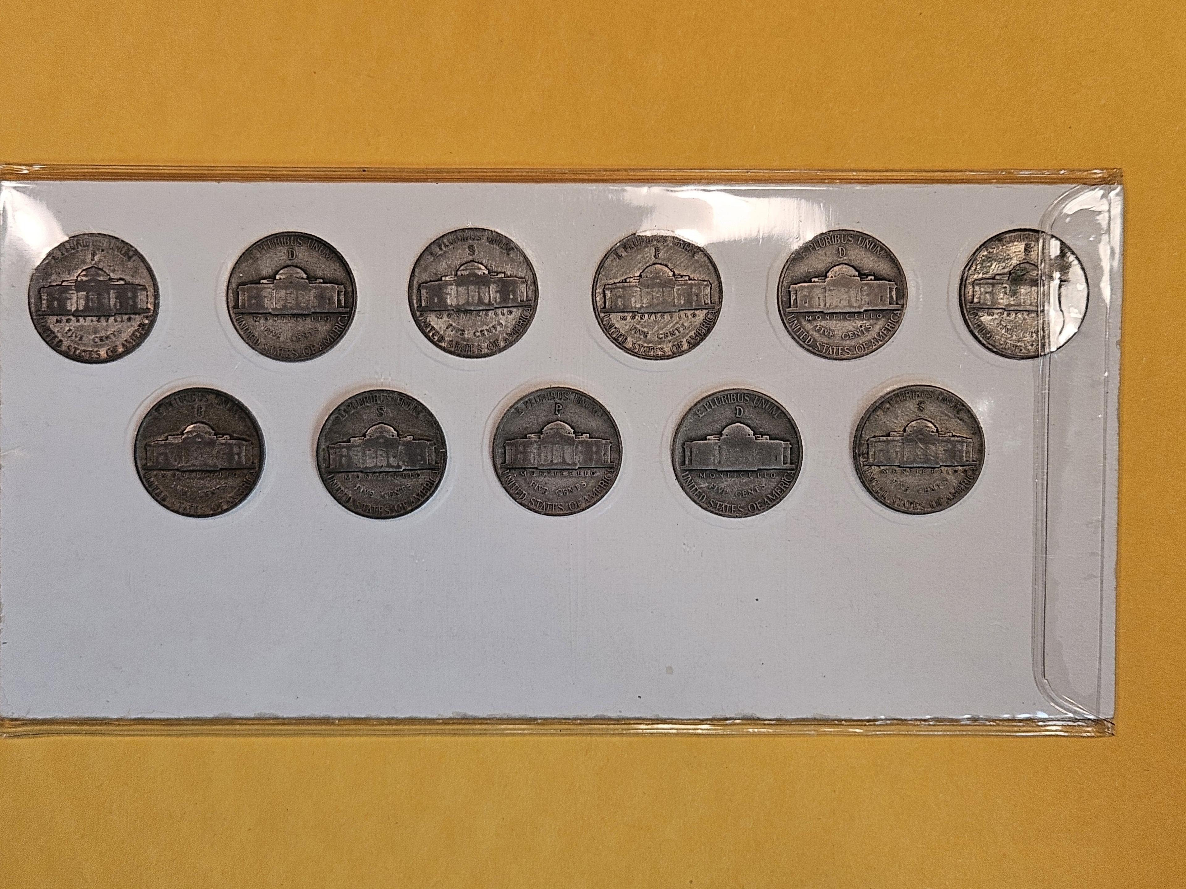 US Emergency Coinage set