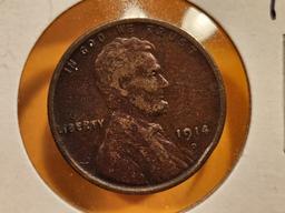 * Semi-Key 1914-D Wheat cent in Very Fine