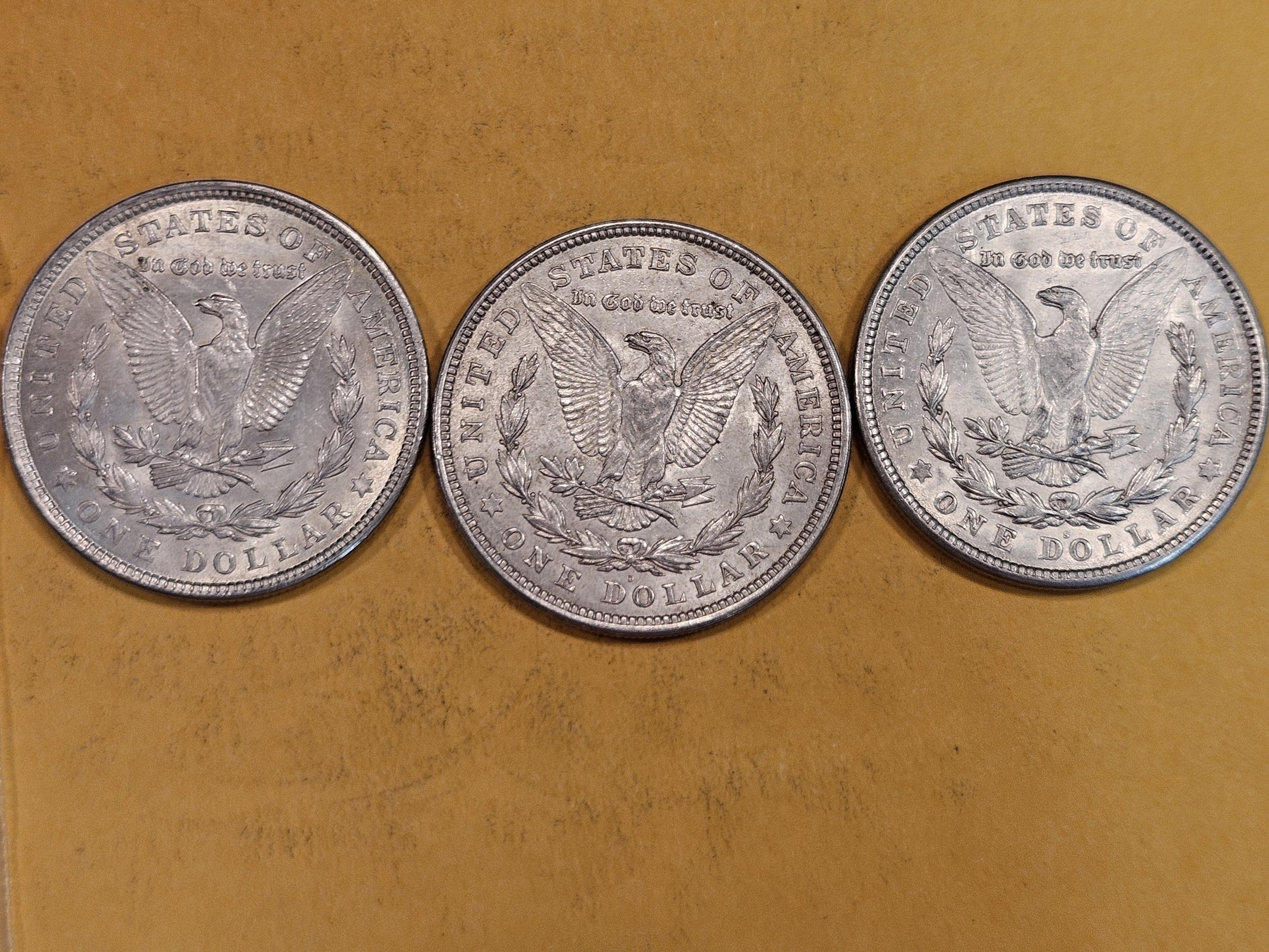 1921 P-D-S Morgan Dollars