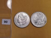 1882-O and 1899-O Morgan Dollars