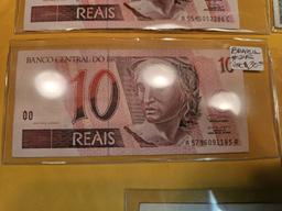 Five Better date and grade Pieces of South American Currency