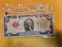 Eight Two Dollar Red Seal notes