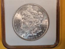 NGC 1880 Morgan Dollar in Mint State 63