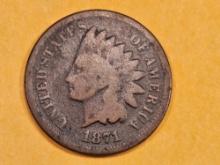 Semi-Key 1871 Indian Cent