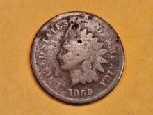 Semi-key 1869 Indian Cent