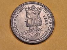 ** KEY COMMEMORATIVE! 1893 Isabella Quarter