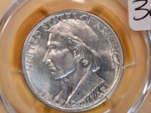 PCGS 1937-S Boone Commemorative Half Dollar in Brilliant Uncirculated details