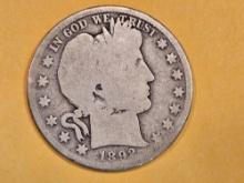 * KEY DATE 1892-S Barber Half Dollar