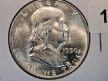 Choice Brilliant Uncirculated Plus 1950-D Franklin Half Dollar FBL