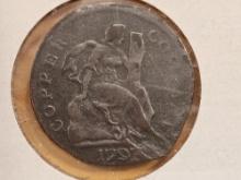 Scarcer 1797 Conder Token one farthing