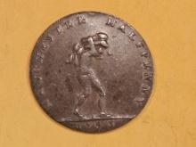 1793 CONDER Token in Very Fine