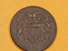 1865 Two Cent piece