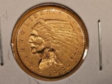 GOLD! 1912 Incuse Indian $2.5 Gold Quarter Eagle