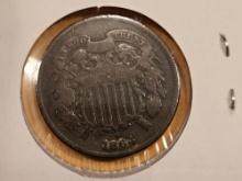1864 Two Cent piece