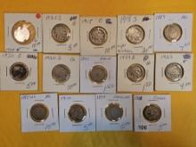 Fourteen mixed Nickels