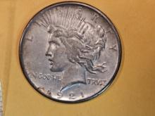 KEY DATE 1921 Peace Dollar in Extra Fine plus