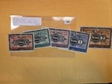 Five Prisoner-Of-War World War I Currency pieces