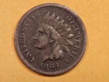 * Key Variety! 1864-L Indian cent