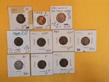 Ten mixed Cents