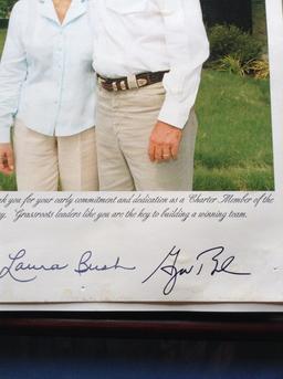 GEORGE AN LAURA BUSH SIGNED