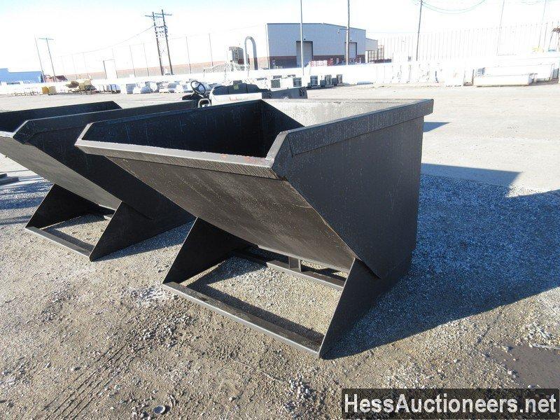 2 Cu Yard Trash Hopper For Skid Steer