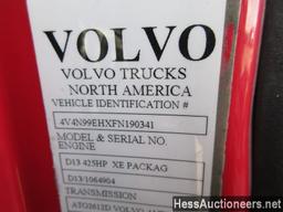 2015 VOLVO VNL62T300 T/A DAYCAB,  6X2 CONFIGURATION, HESS REPORT ATTACHED,