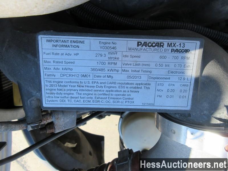 2014 PETERBILT 384 T/A DAYCAB, HESS REPORT ATTACHED, 326526 MILES ON ODO, E