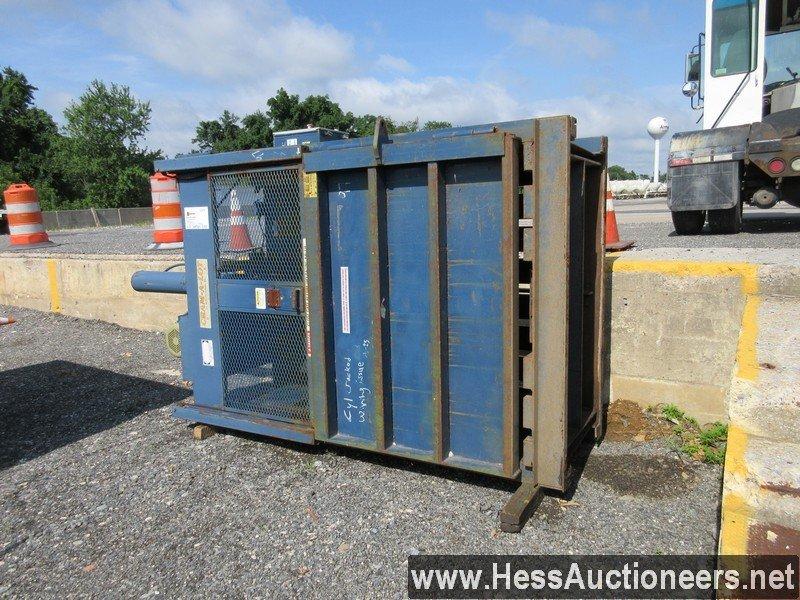 1998 JV CRAM-A-LOT DBR-60-LU BALER, ELECTRIC, 37&quot; W X 75&quot; L X 11' H, CRACKED CYLINDER AND 