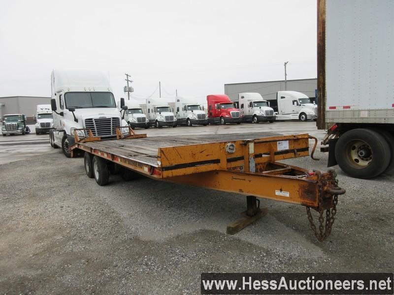 2002 ECONOLINE MP423DE FLATBED TAG TRAILER, 24000 GVW, T/A, SPRING SUSP, 8-14.5 ON STEEL WHEELS, 27'