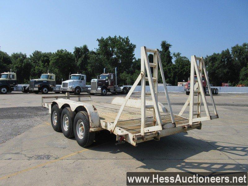 1989 PARKER 18' X 102&quot; TAG TRAILER, 18000 GVW, TRI AXLE, SPRING SUSP, 7.50-16 ON STEEL WHEELS, 