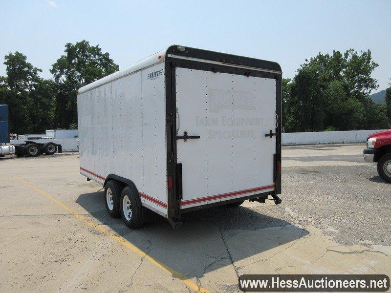 1995 KRISTI SHOW CARGO TRAILER, NO VIN PLATE, 6800 GVW, T/A, 205/75D14 ON STEEL WHEELS, RAMP REAR DO