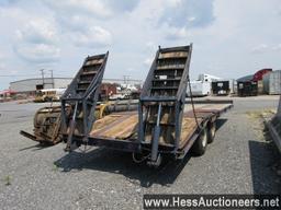 1987 WHERLEY TAG ALONG 30' X 99&#34;  TRAILER, 60000 GVW, T/A, SPRING SUSP, 8.25R15 ON SPOKE WHEELS,